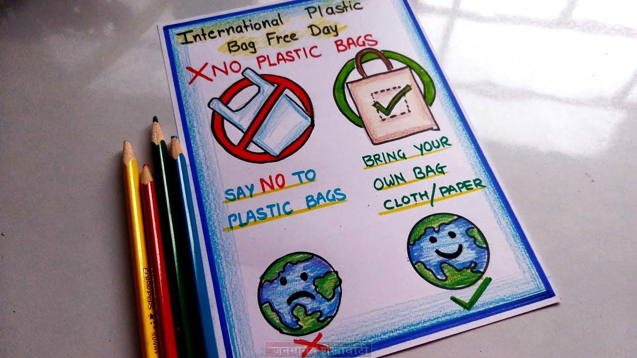 Say No To Plastic Bags Poster. the Campaign To Reduce the Use of Plastic  Bags To Put. Sketch Style. Vector Illustration. Stock Vector - Illustration  of ecology, rubbish: 241414210